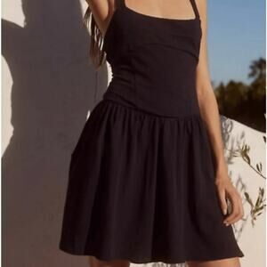 Free People Beach Black Castella Mini Dress - Size Small